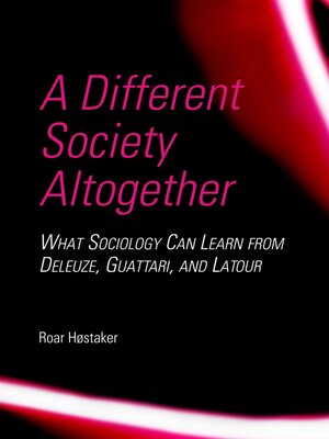 cover image of A Different Society Altogether